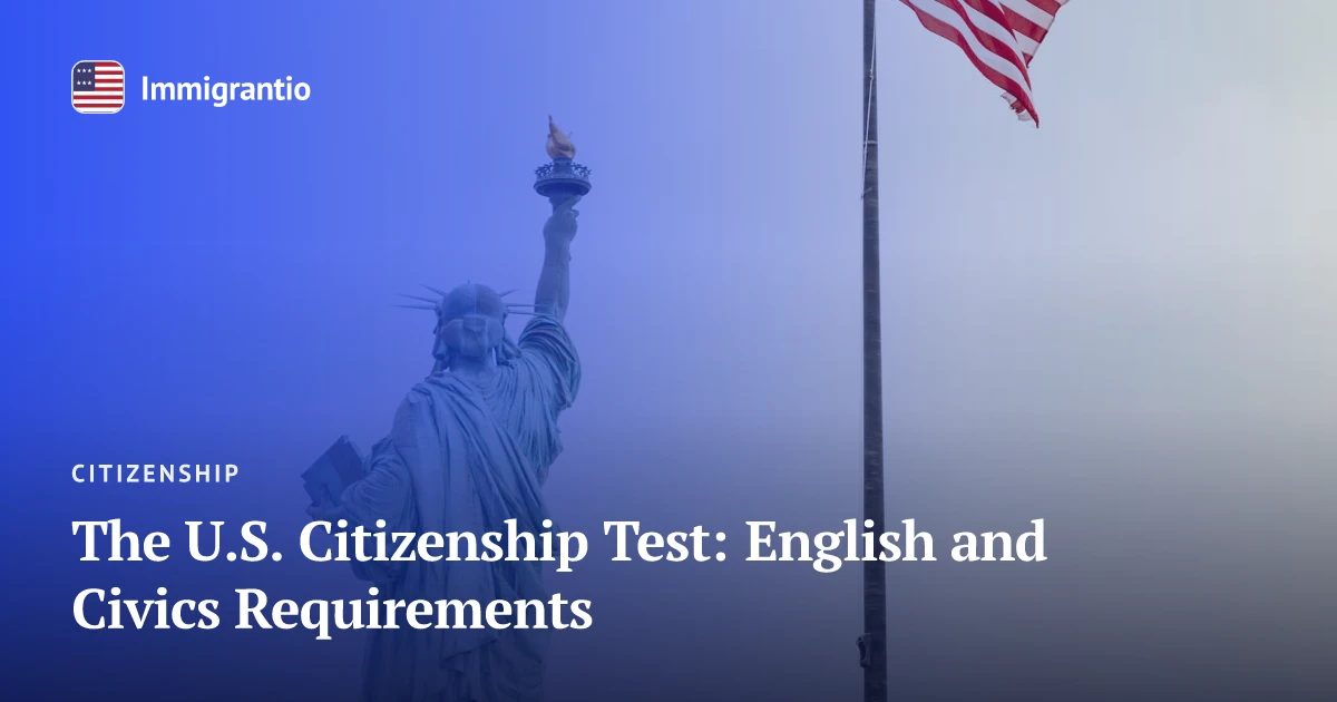 Statue of Liberty and the US flag — the citizenship English & civics test