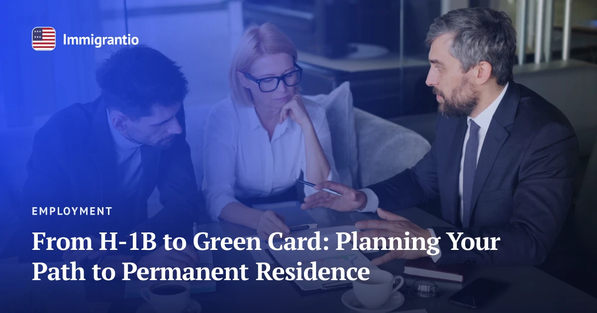 A business team meeting — from H-1B to a green card