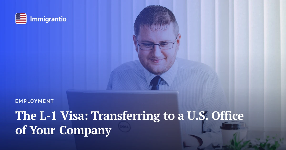 A professional with a laptop — L-1 intracompany transfer visa